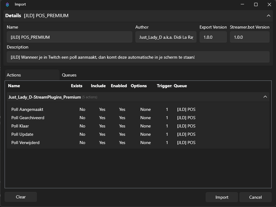 Streamer.bot Widget Poll op Scherm update naar 1.0.0 gekregen!